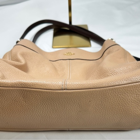 Coach NY Lexy F31987 Tan Pebble Leather Shoulder Bag Satchel w/storage bag - Picture 14 of 15